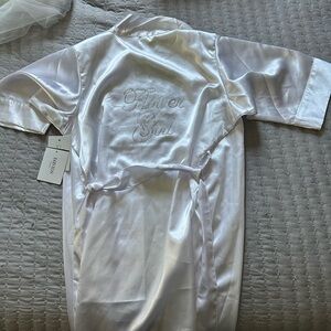 David’s Bridal flower girl robe